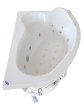 Modern corner bathtub with hydromassage 170x110 Sanplast Comfort